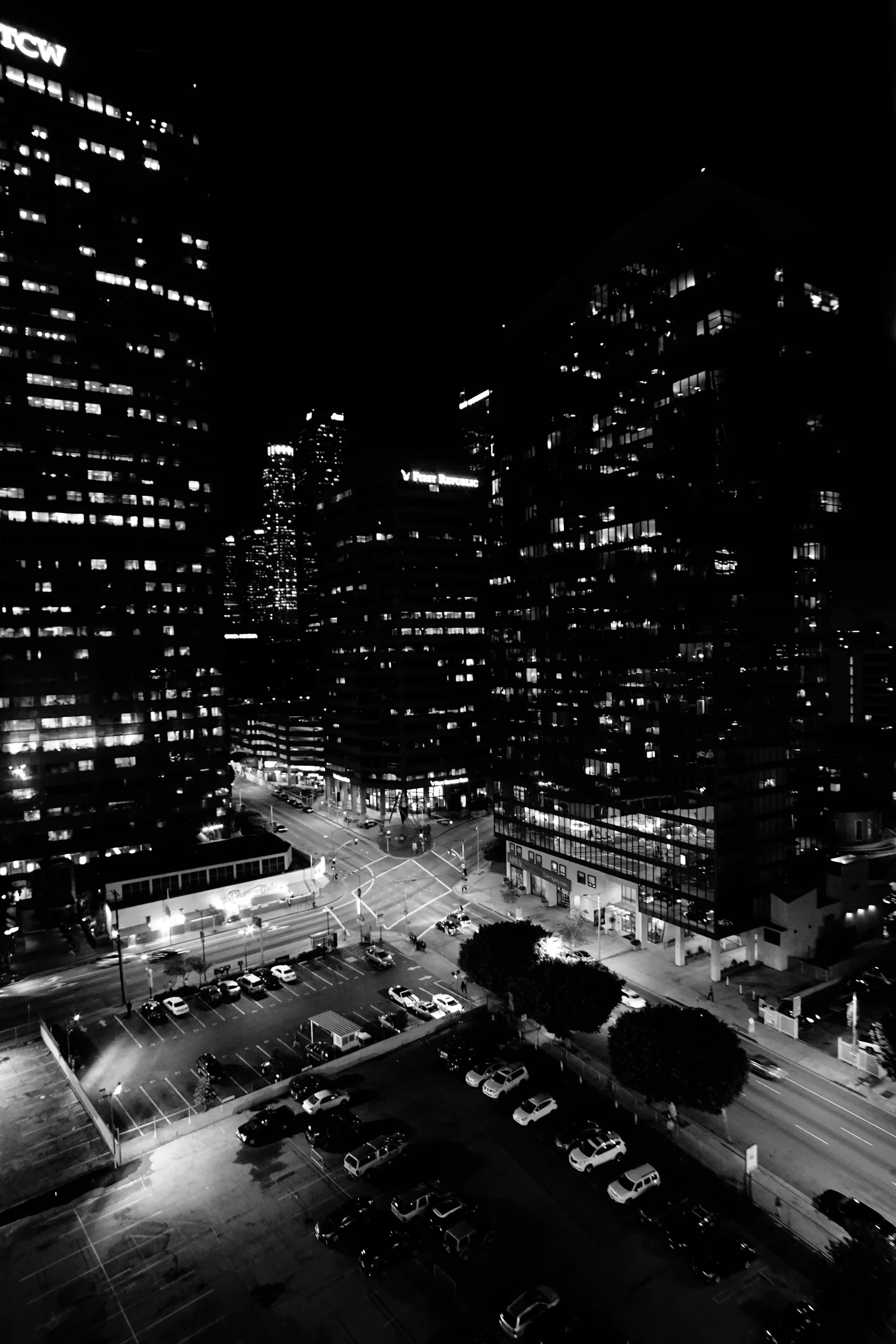 Downtown Los Angeles Diamond District at night